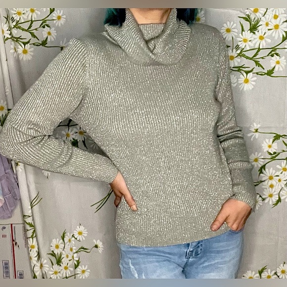 Y2K Lace Patchwork Turtleneck Sweater for Women main image 0